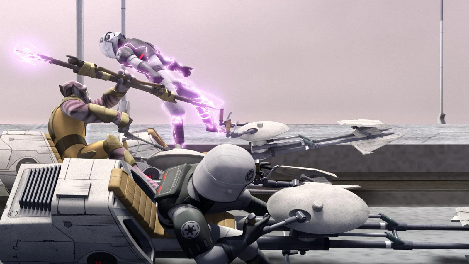 Zeb contre les soldats de l'Empire