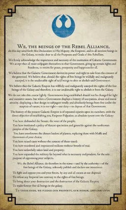 Déclaration formelle de Rébellion