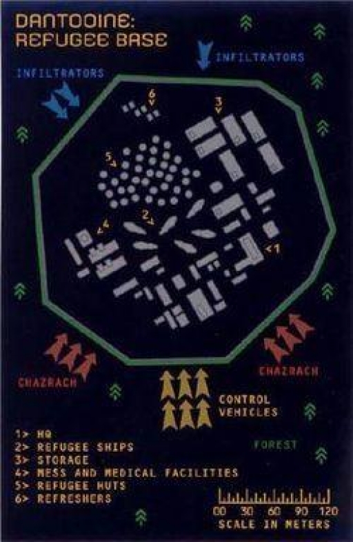 Plan de l'attaque du camp de réfugiés de Dantooine