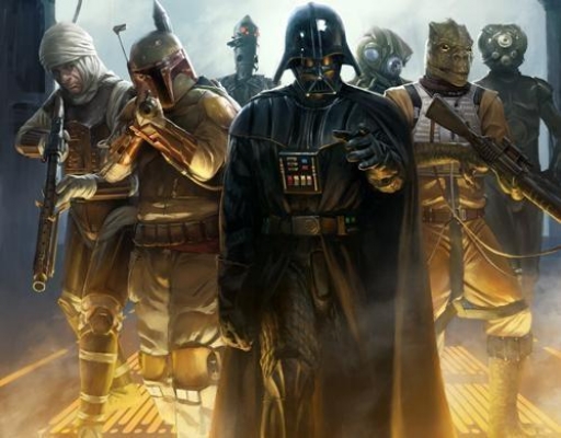 Dengar et les autres chasseurs de primes convoqués par Darth Vader