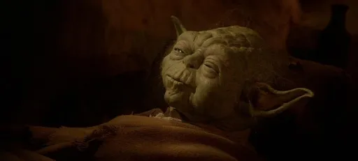 Yoda dans son lit de mort