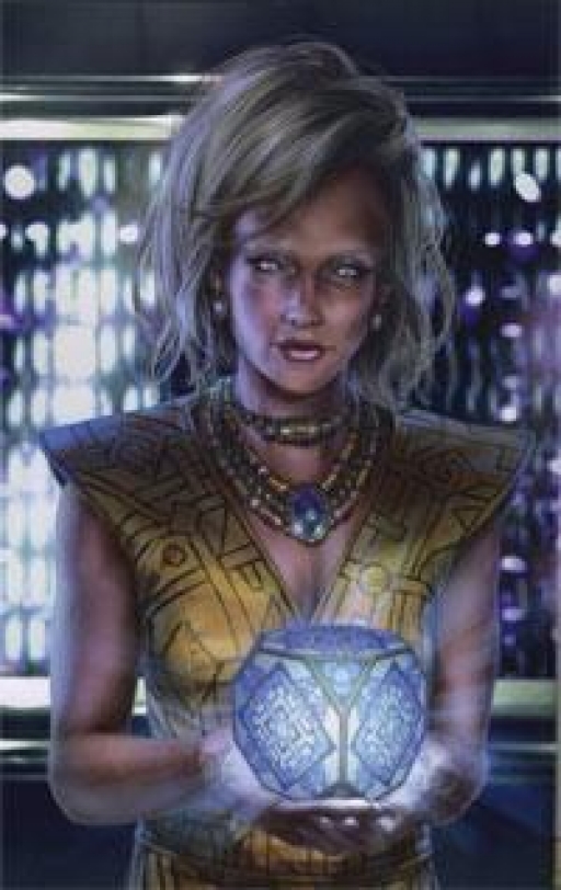 Tionne portant un holocron