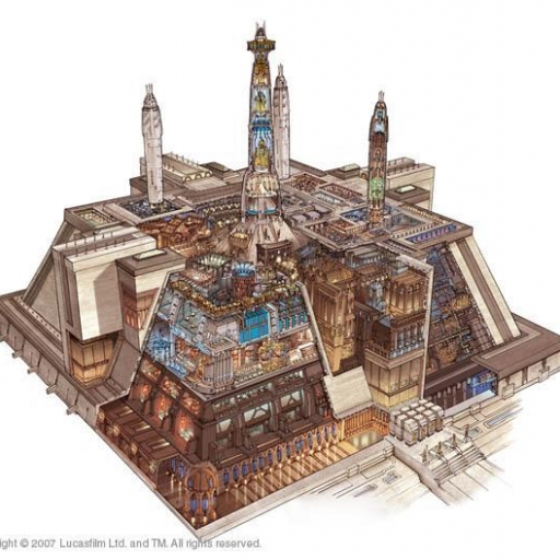 Architectural cutaway of the Jedi Temple on Coruscant