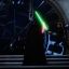 Luke Skywalker affronte son père sous le regard de l'Empereur