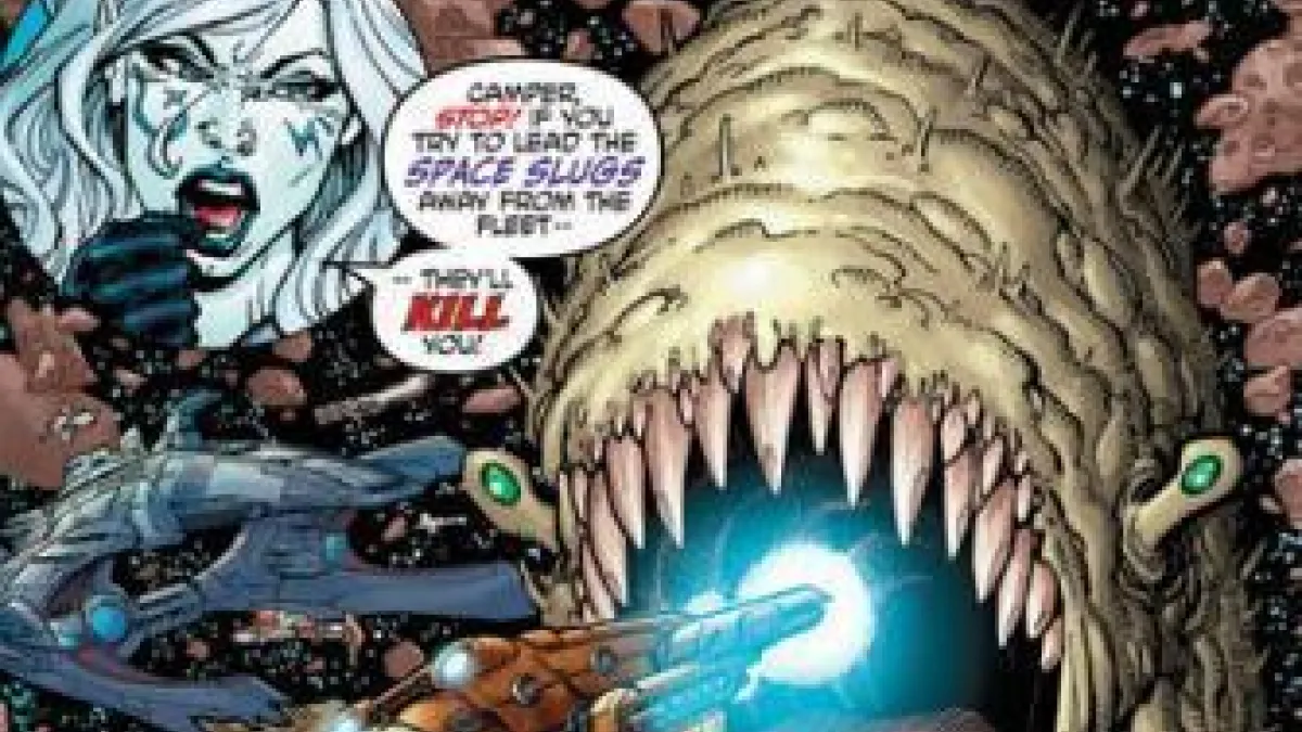 Camper, stop ! If you try to lead the space slugs away from the fleet - they'll kill you !